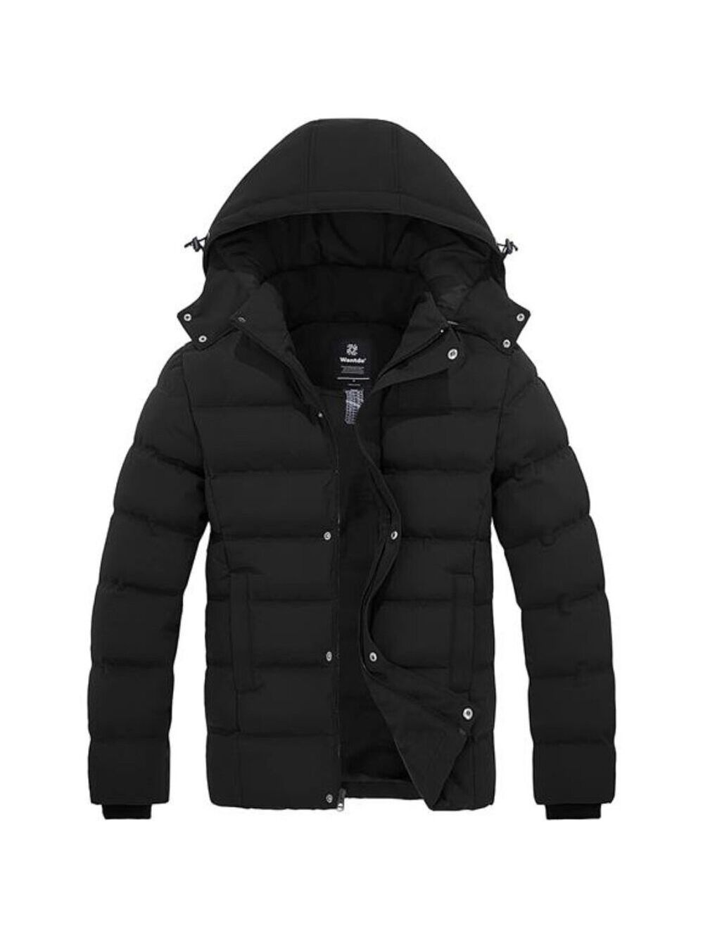 Mens Winter Coat Hooded Puffer Jacket Waterproof Warm Thicken Cotton Outerwear